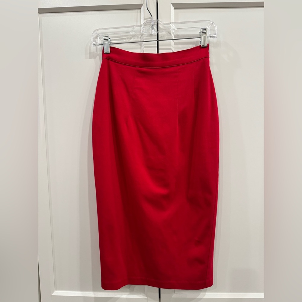 VIXEN PENCIL SKIRT IN RED - VIXEN BY MICHELINE PITT